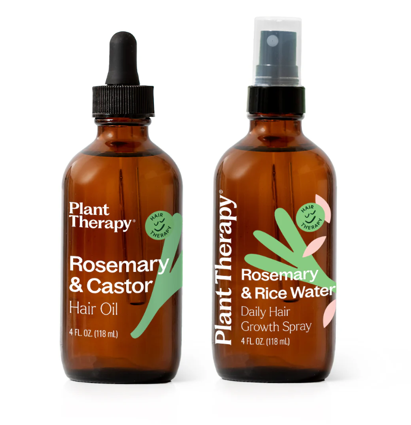 Ultimate Hair Growth Bundle – Rosemary & Rice Water Spray + Rosemary & Castor Hair Oil